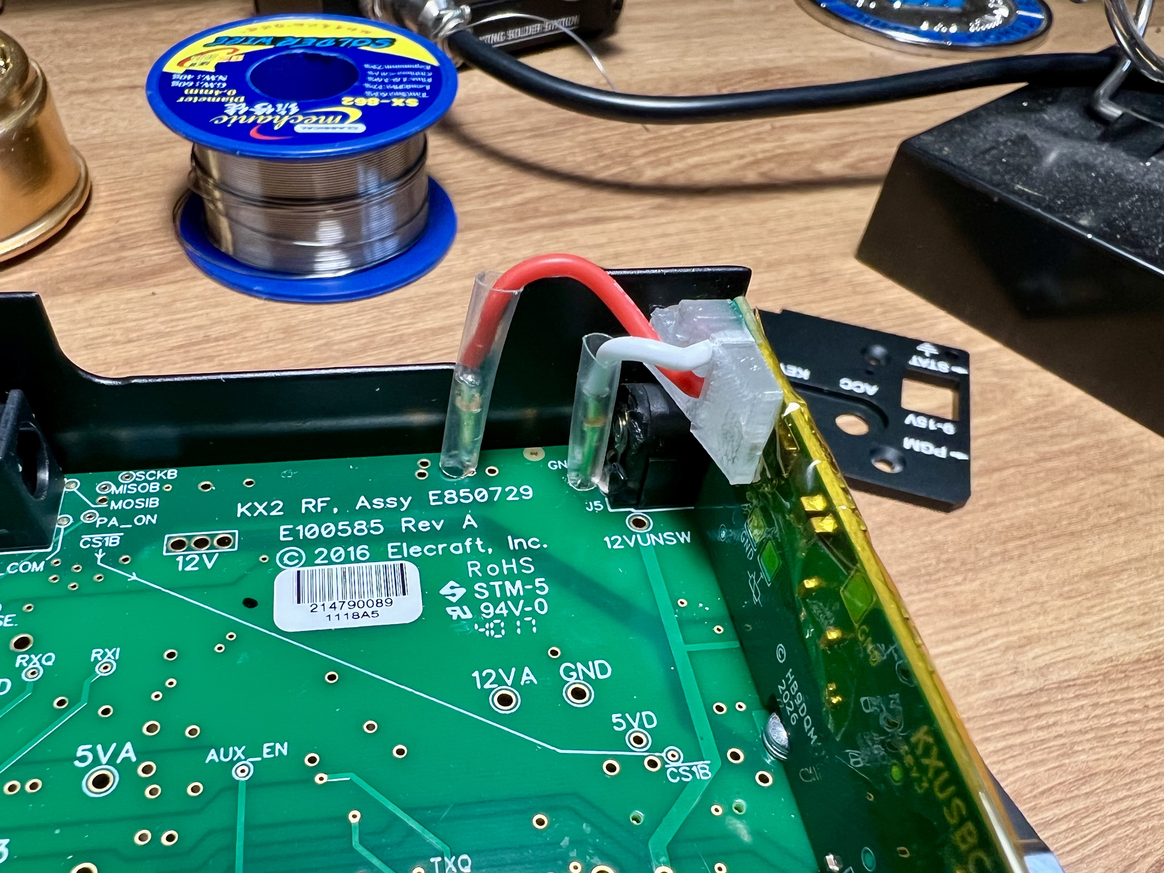 Solder the pins in