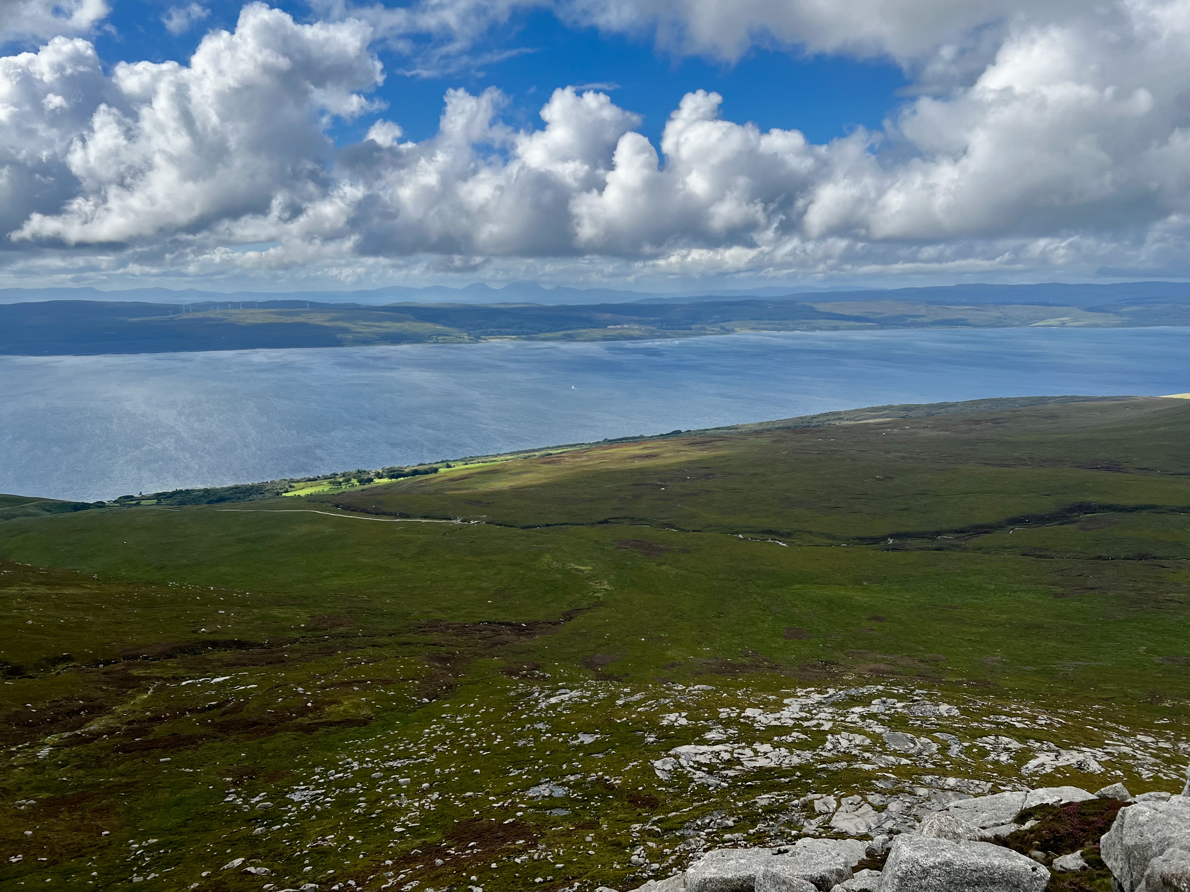 Looking back and across to the mainland