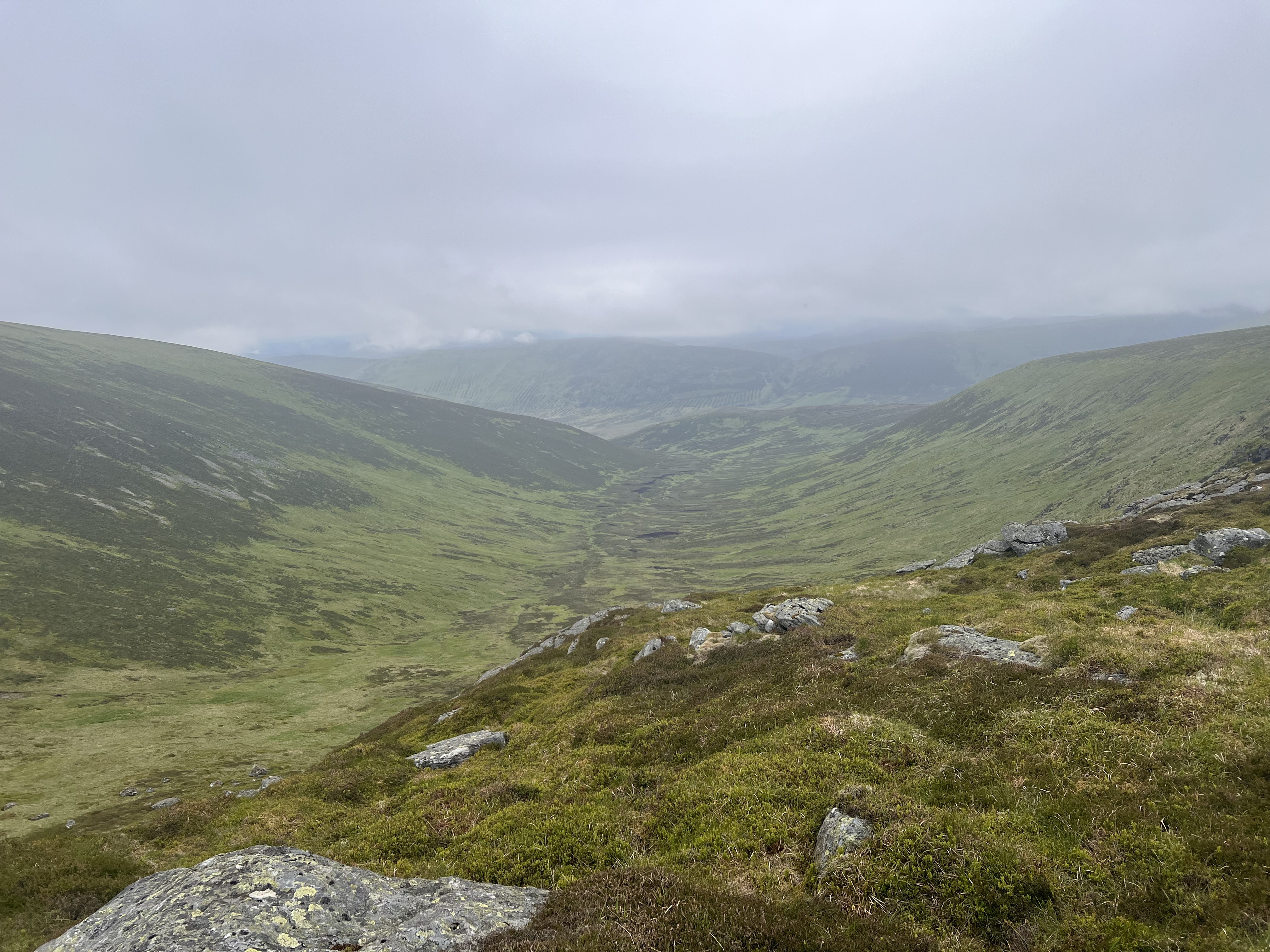 Looking back into Glen Doll