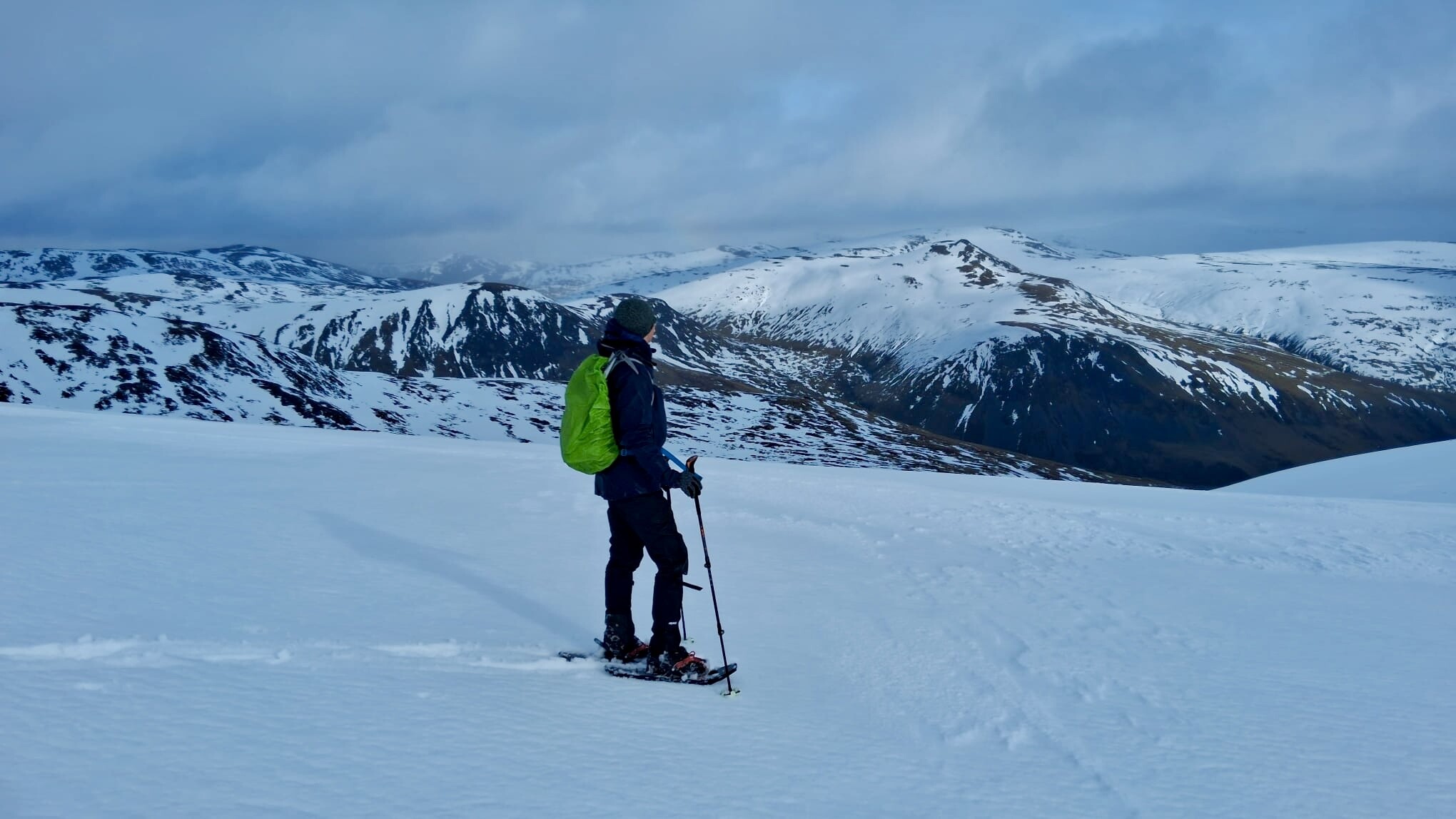 Alex looking towards Carn a’Gheoidh