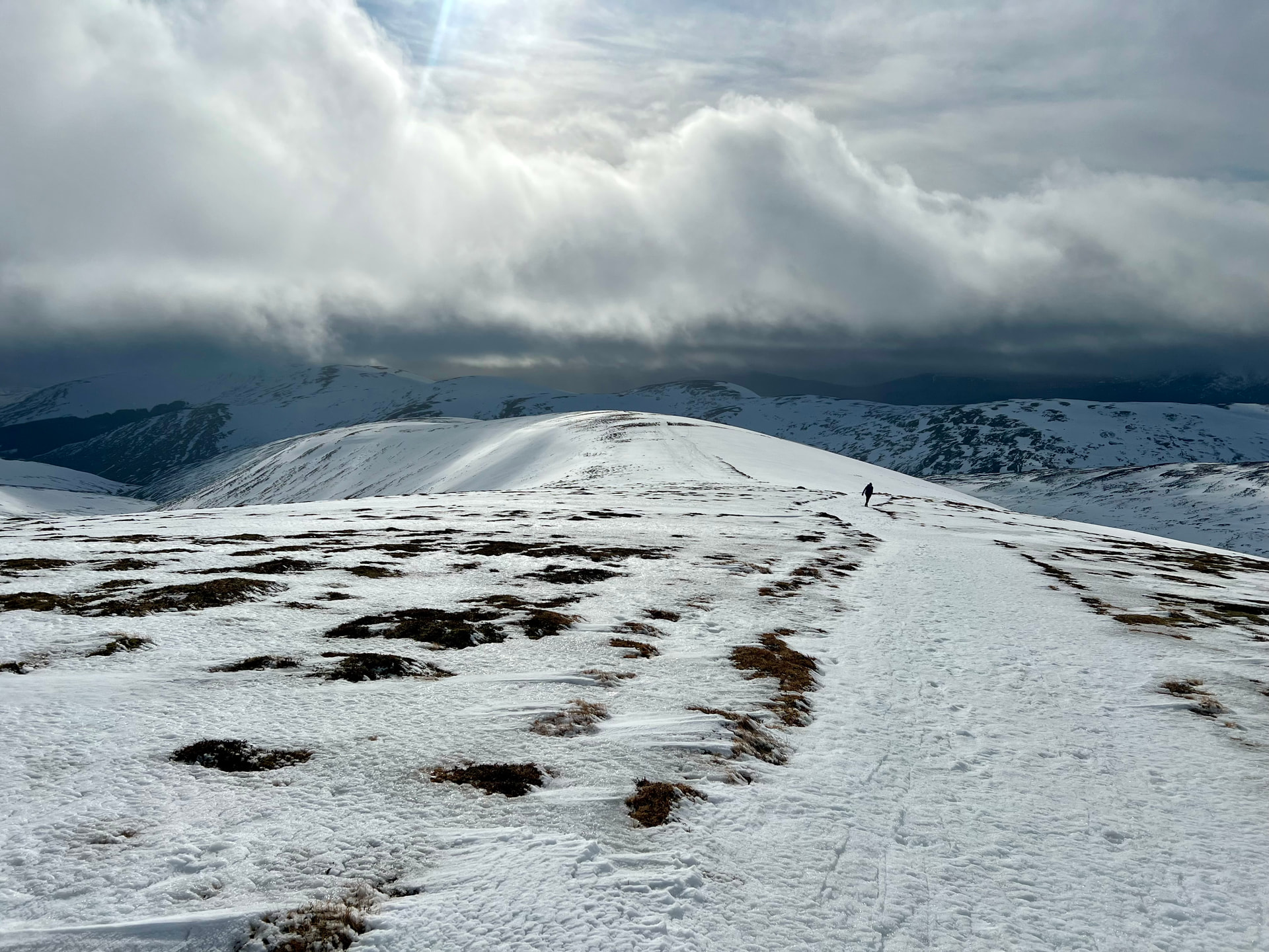 A lone runner catching us up