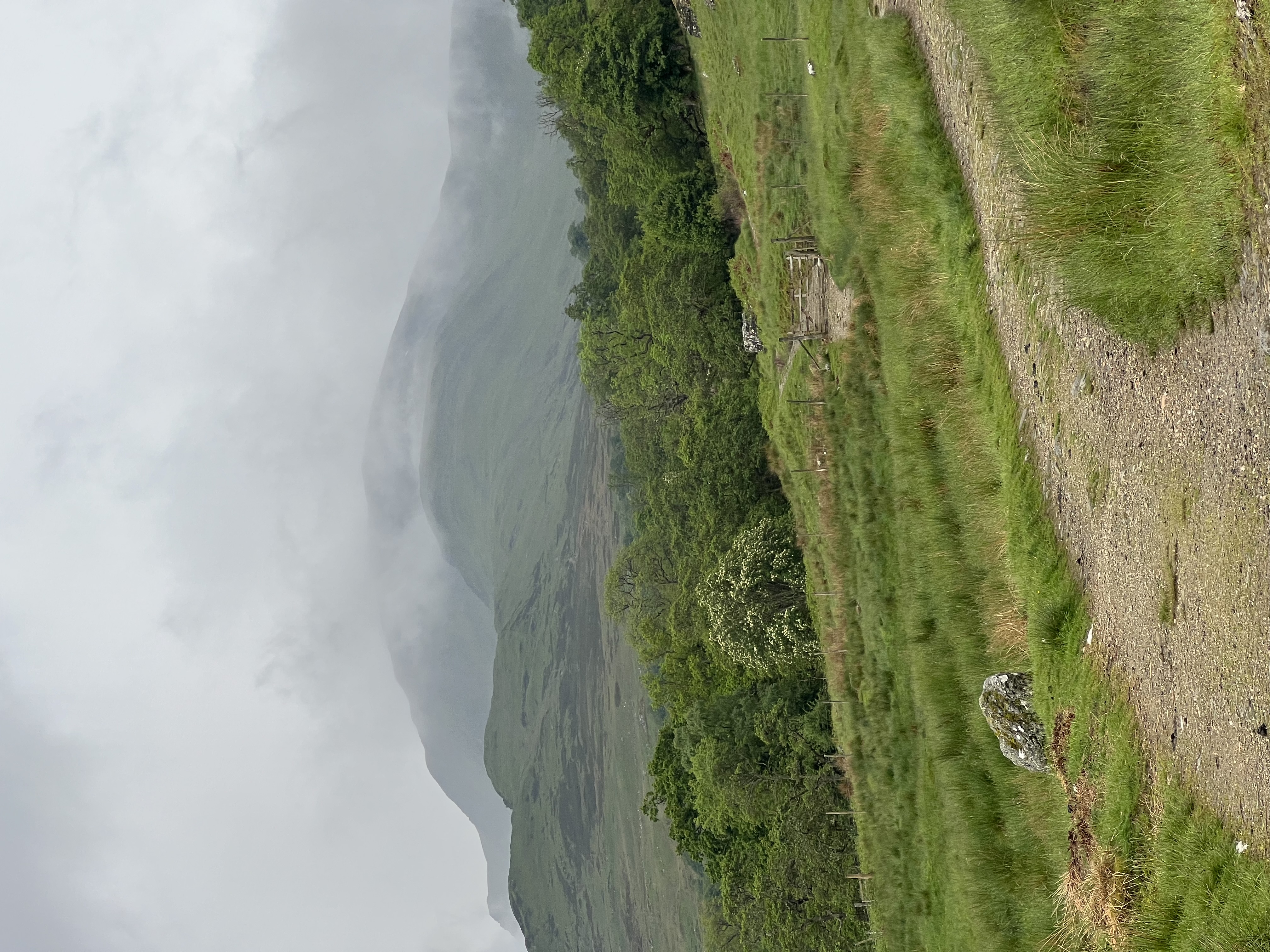Path up with Ben Vorlich hidden in the clouds