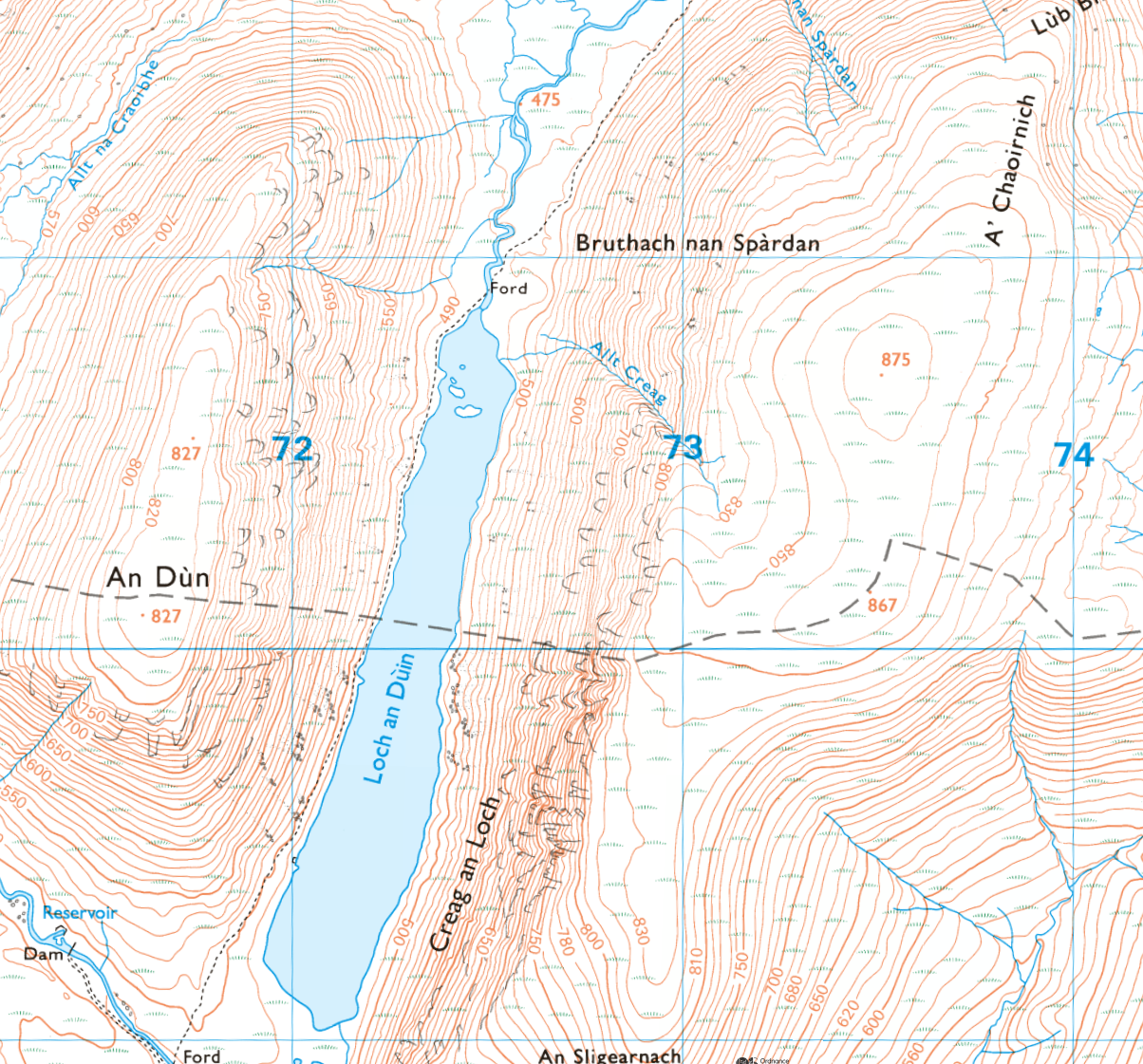 OS Maps of the two hills